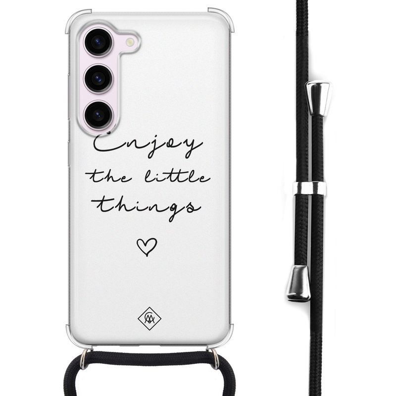 Casimoda Samsung Galaxy S23 hoesje met koord - Enjoy life