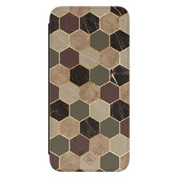 Casimoda Samsung Galaxy S21 FE flipcase - Kubus bruin groen