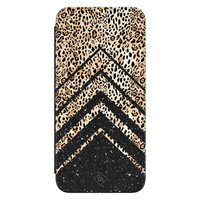 Casimoda Samsung Galaxy S21 FE flipcase - Luipaard chevron