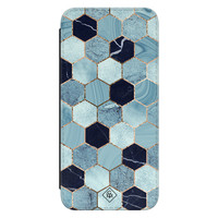 Casimoda Samsung Galaxy S21 FE flipcase - Blue cubes