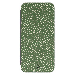 Casimoda Samsung Galaxy S21 FE flipcase - Green dots