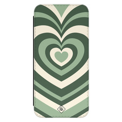 Casimoda Samsung Galaxy S20 FE flipcase - Hart swirl groen