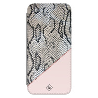 Casimoda Samsung Galaxy S20 FE flipcase - Snake print roze