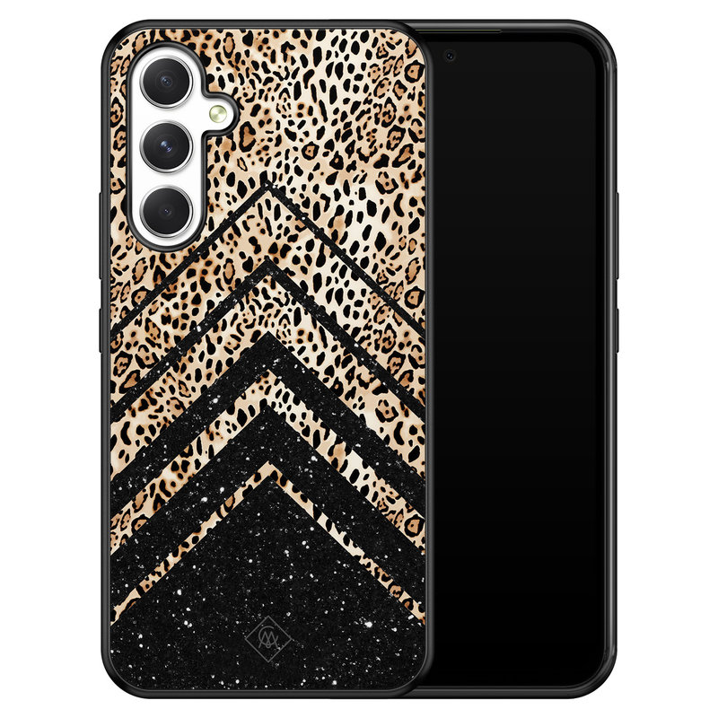 Casimoda Samsung Galaxy A54 hoesje - Chevron luipaard