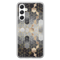 Casimoda Samsung Galaxy A54 siliconen hoesje - Grey cubes