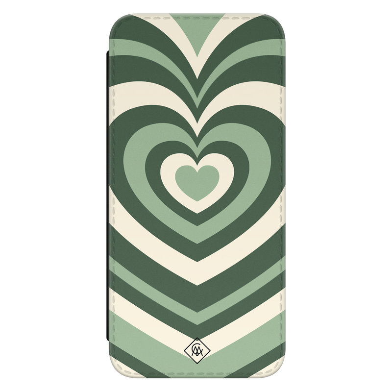 Casimoda Samsung Galaxy A54 flipcase - Hart swirl groen