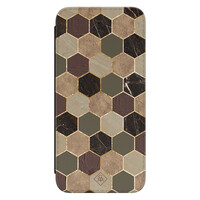 Casimoda Samsung Galaxy A54 flipcase - Kubus bruin groen