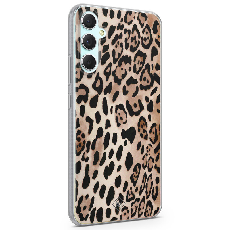 Casimoda Samsung Galaxy A34 siliconen hoesje - Golden wildcat