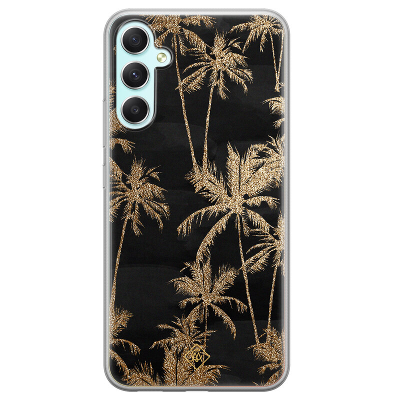 Casimoda Samsung Galaxy A34 siliconen hoesje - Palmbomen