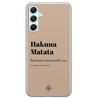 Casimoda Samsung Galaxy A34 siliconen hoesje - Hakuna matata