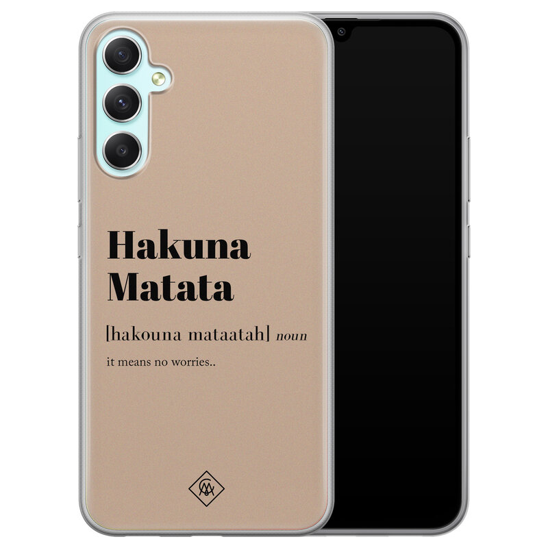 Casimoda Samsung Galaxy A34 siliconen hoesje - Hakuna matata