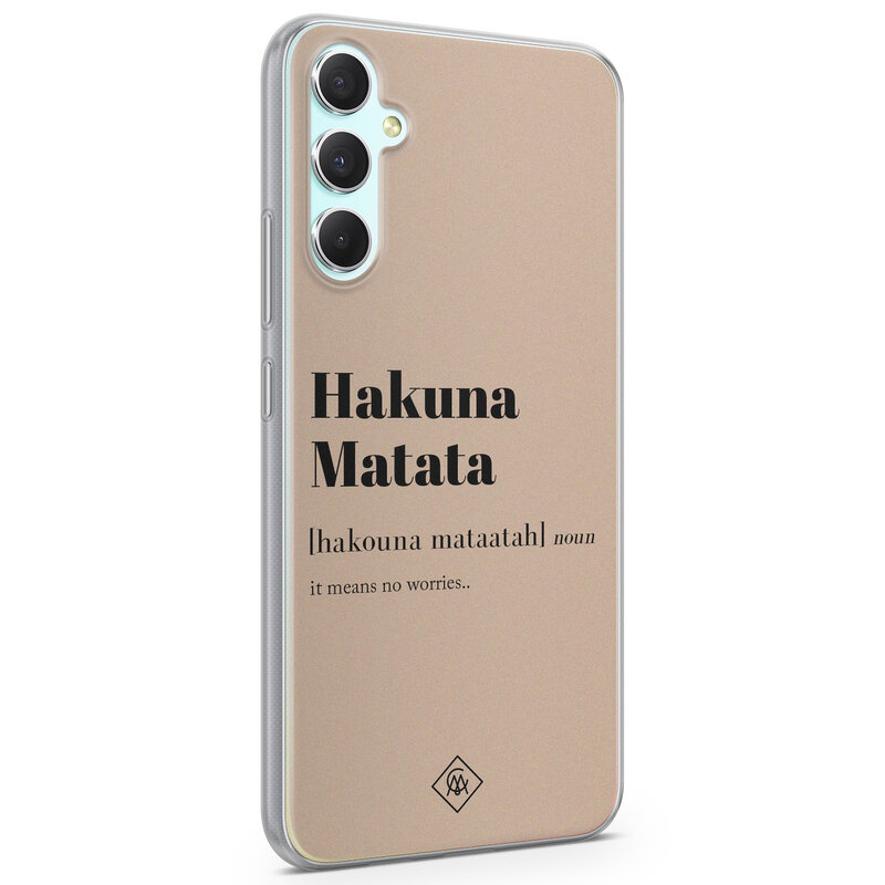 Casimoda Samsung Galaxy A34 siliconen hoesje - Hakuna matata