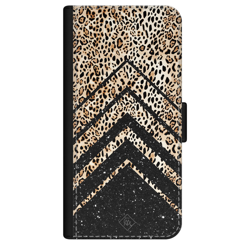 Casimoda iPhone 12 mini flipcase - Luipaard chevron