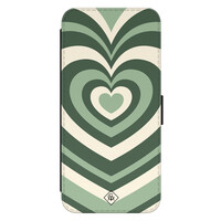 Casimoda Samsung Galaxy S23 flipcase - Hart swirl groen