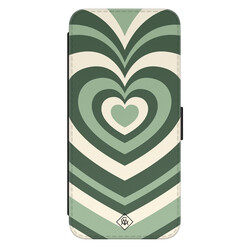 Casimoda Samsung Galaxy S23 flipcase - Hart swirl groen