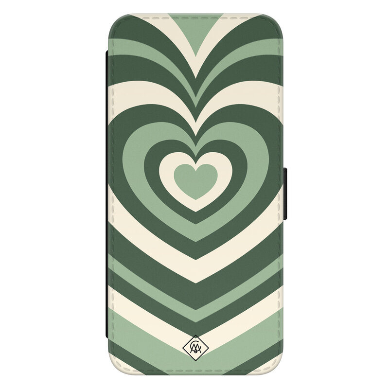 Casimoda Samsung Galaxy S23 flipcase - Hart swirl groen