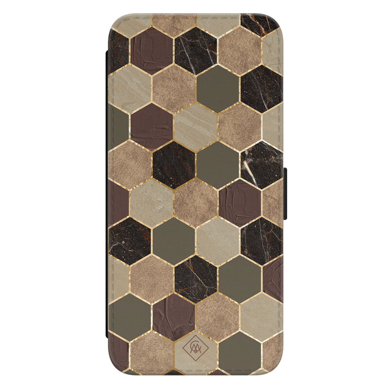 Casimoda Samsung Galaxy S23 flipcase - Kubus bruin groen