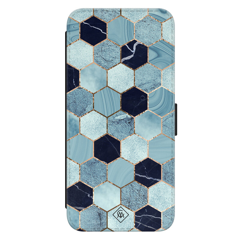 Casimoda Samsung Galaxy S23 flipcase - Blue cubes