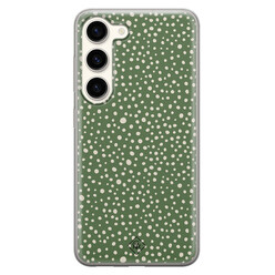 Casimoda Samsung Galaxy S23 Plus siliconen hoesje - Green dots