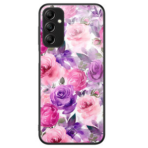 Casimoda Samsung Galaxy A14 glazen hardcase - Rozen lila