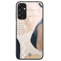Casimoda Samsung Galaxy A14 glazen hardcase - Abstract dots