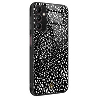 Casimoda Samsung Galaxy A14 glazen hardcase - Black dots