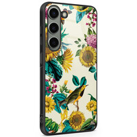 Casimoda Samsung Galaxy S23 glazen hardcase - Sunflowers