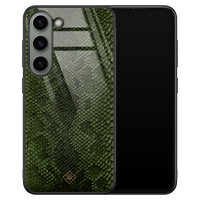 Casimoda Samsung Galaxy S23 glazen hardcase - Snake mix