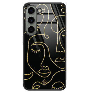 Casimoda Samsung Galaxy S23 glazen hardcase - Abstract faces