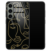 Casimoda Samsung Galaxy S23 glazen hardcase - Abstract faces