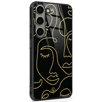 Casimoda Samsung Galaxy S23 glazen hardcase - Abstract faces