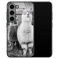 Casimoda Samsung Galaxy S23 glazen hardcase - Lama bruh