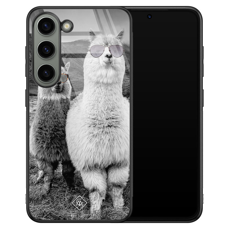 Casimoda Samsung Galaxy S23 glazen hardcase - Lama bruh