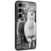 Casimoda Samsung Galaxy S23 glazen hardcase - Lama bruh