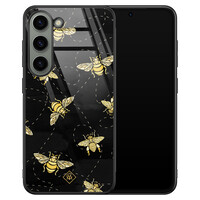 Casimoda Samsung Galaxy S23 glazen hardcase - Bee yourself