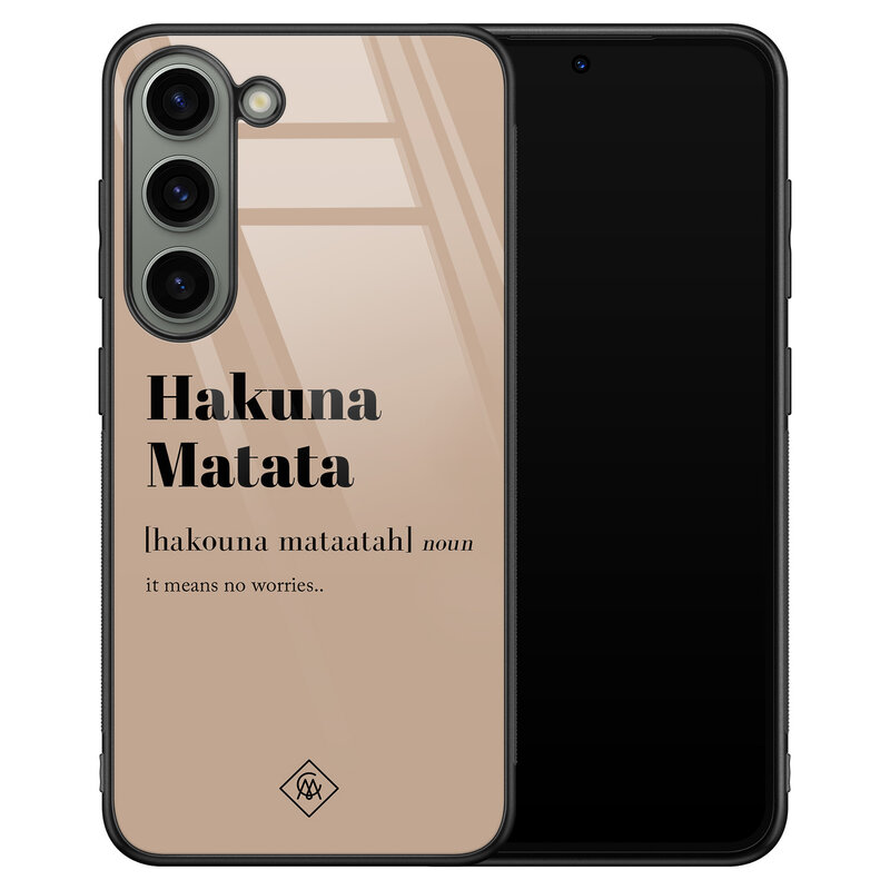 Casimoda Samsung Galaxy S23 glazen hardcase - Hakuna matata