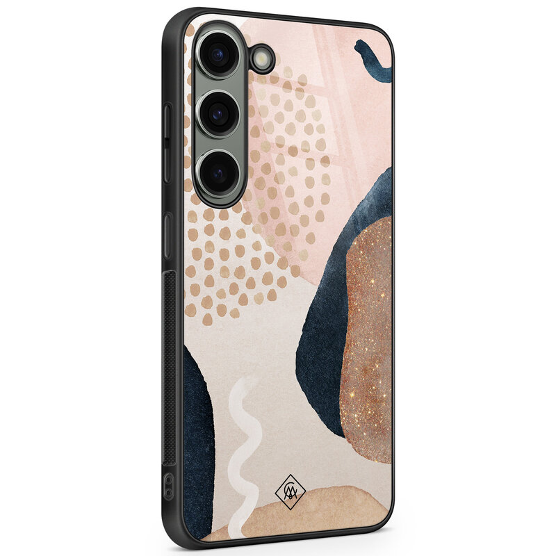 Casimoda Samsung Galaxy S23 glazen hardcase - Abstract dots