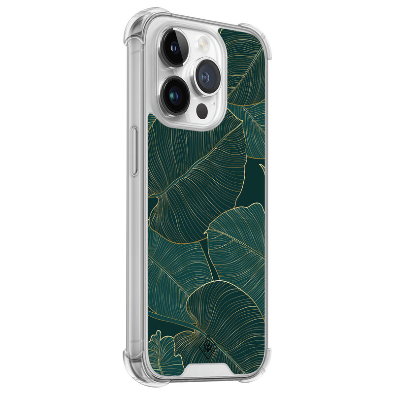 Casimoda iPhone 14 Pro shockproof hoesje - Monstera leaves