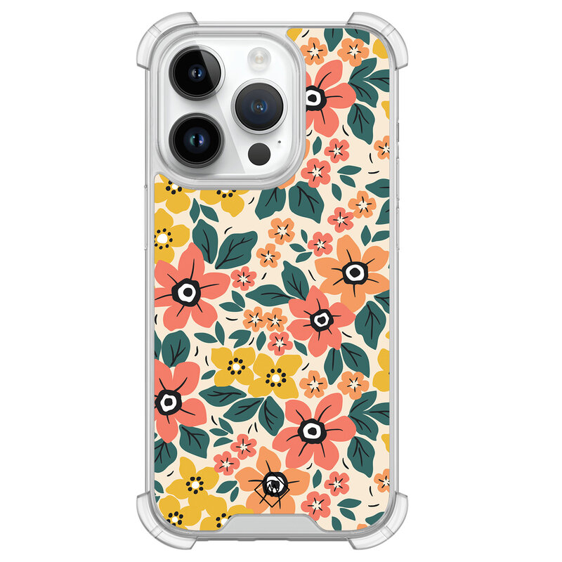 Casimoda iPhone 14 Pro siliconen shockproof hoesje - Blossom