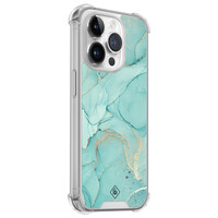 Casimoda iPhone 14 Pro siliconen shockproof hoesje - Touch of mint