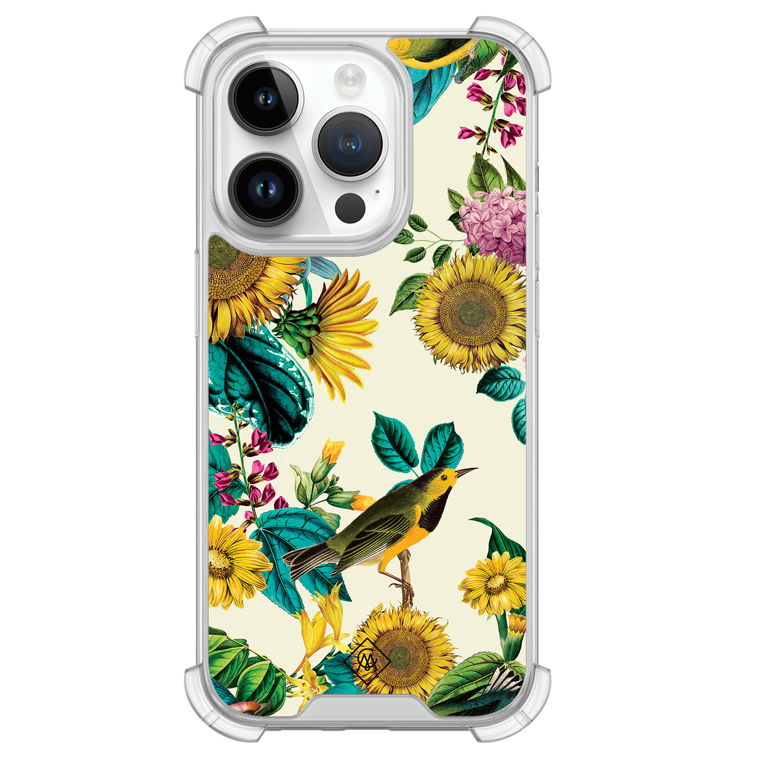 iPhone 14 Pro siliconen shockproof hoesje Sunflowers