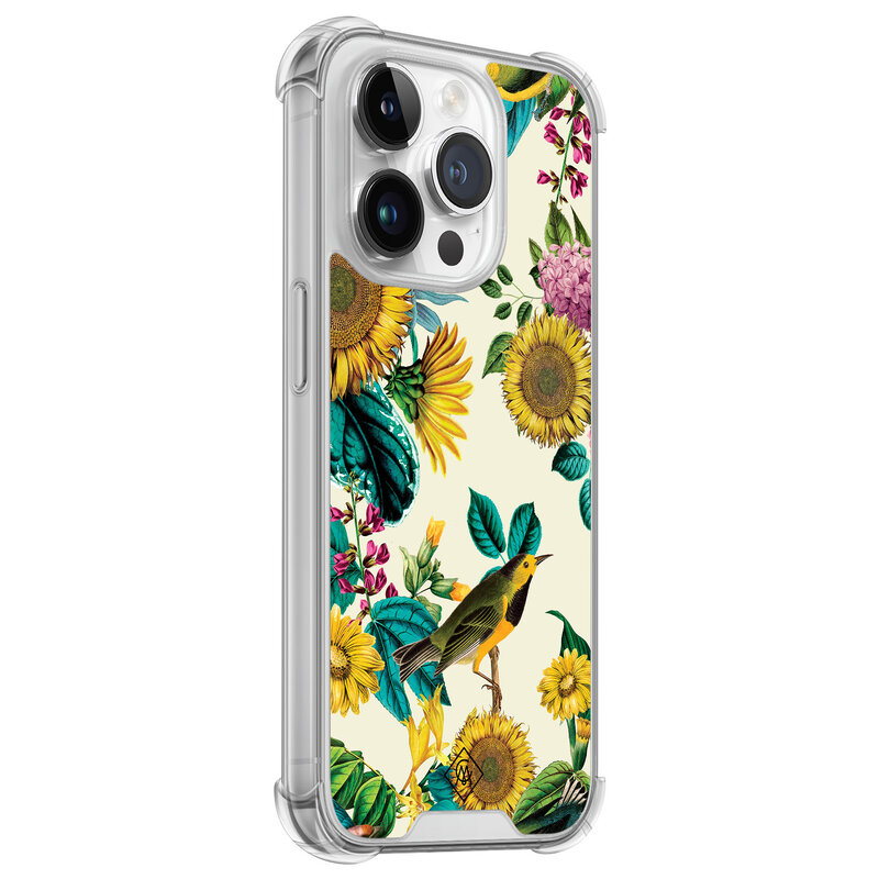 Casimoda iPhone 14 Pro siliconen shockproof hoesje - Sunflowers