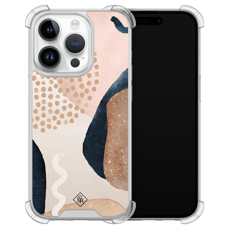 Casimoda iPhone 14 Pro siliconen shockproof hoesje - Abstract dots