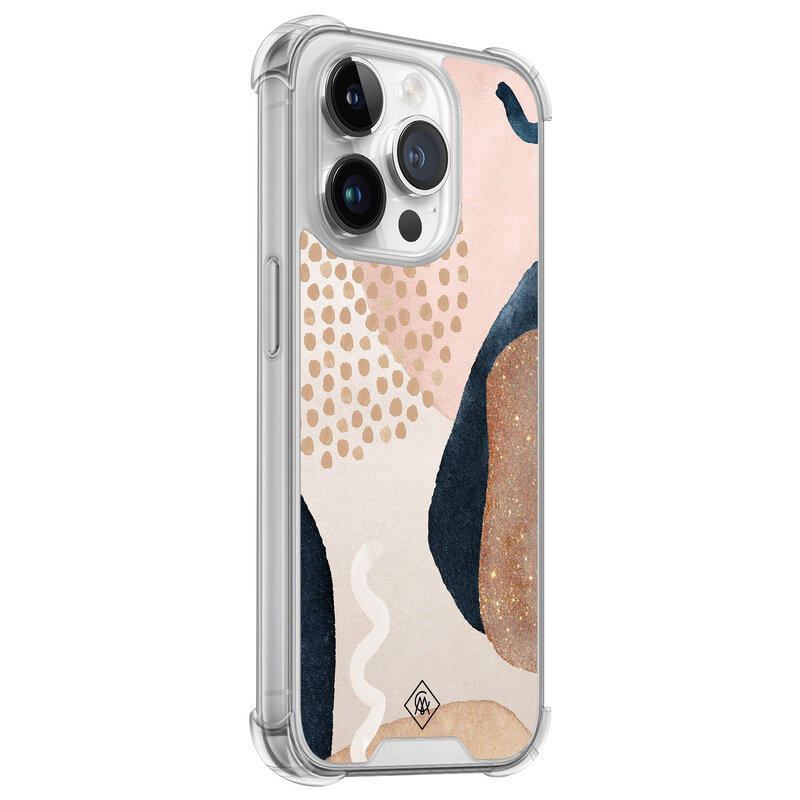 Casimoda iPhone 14 Pro siliconen shockproof hoesje - Abstract dots