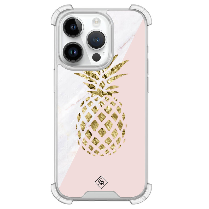 Casimoda iPhone 14 Pro siliconen shockproof hoesje - Ananas