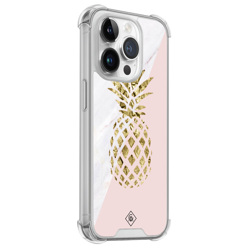 Casimoda iPhone 14 Pro siliconen shockproof hoesje - Ananas