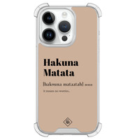 Casimoda iPhone 14 Pro siliconen shockproof hoesje - Hakuna matata