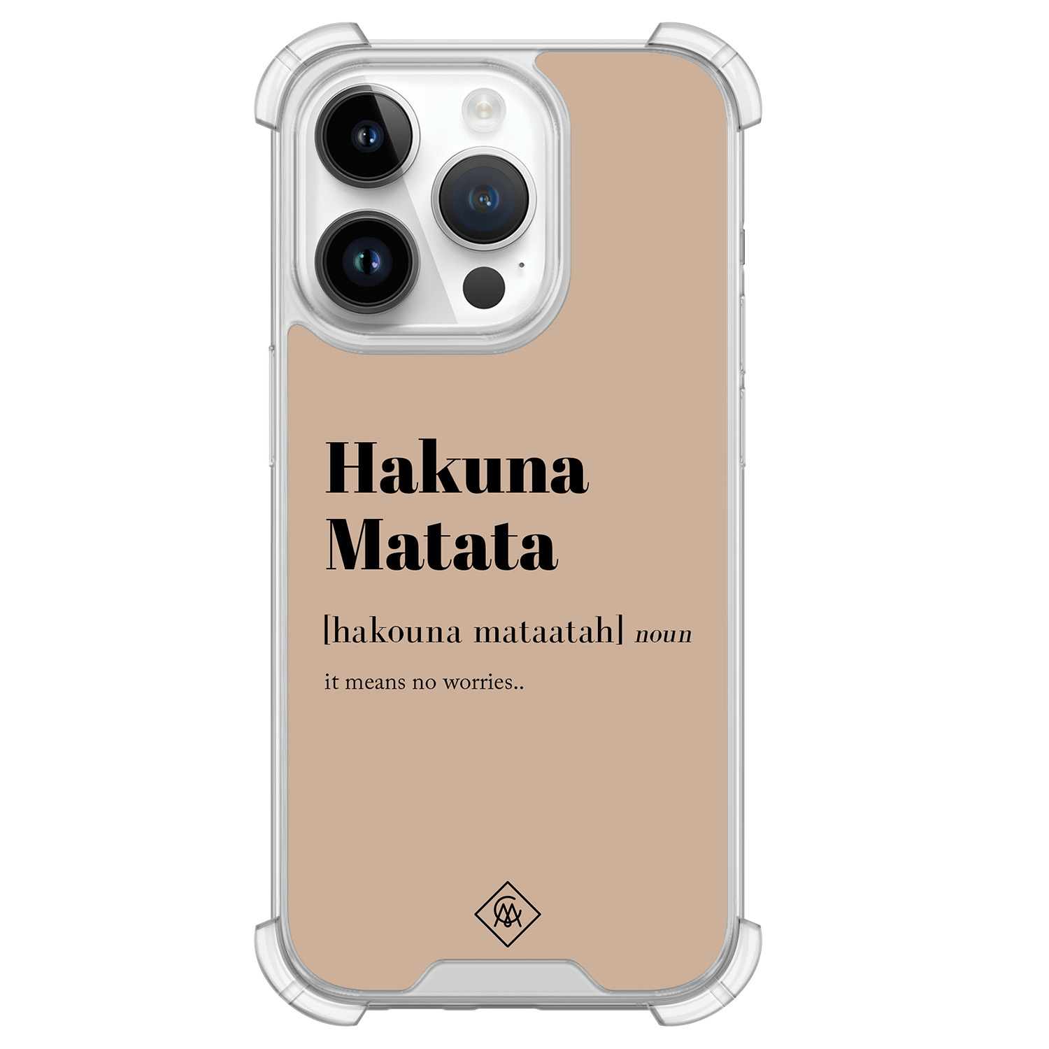 iPhone 14 Pro siliconen shockproof hoesje - Hakuna matata