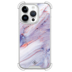 Casimoda iPhone 14 Pro shockproof hoesje - Marmer paars