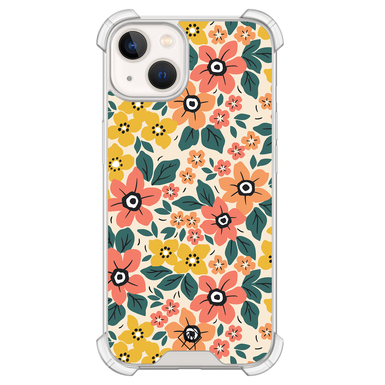iPhone 13 siliconen shockproof hoesje - Blossom